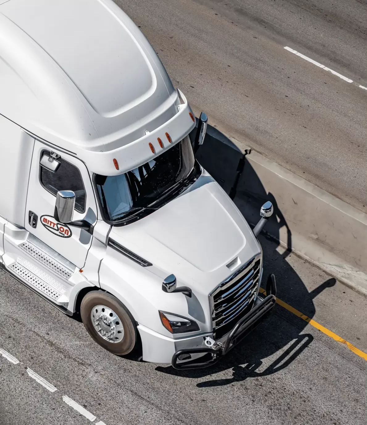 Mittson truck on highway